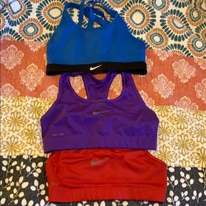 3 women’s Nike sports bras